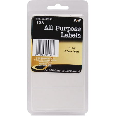 Labels-white All-purpose 1"x2.75" 128/pkg
