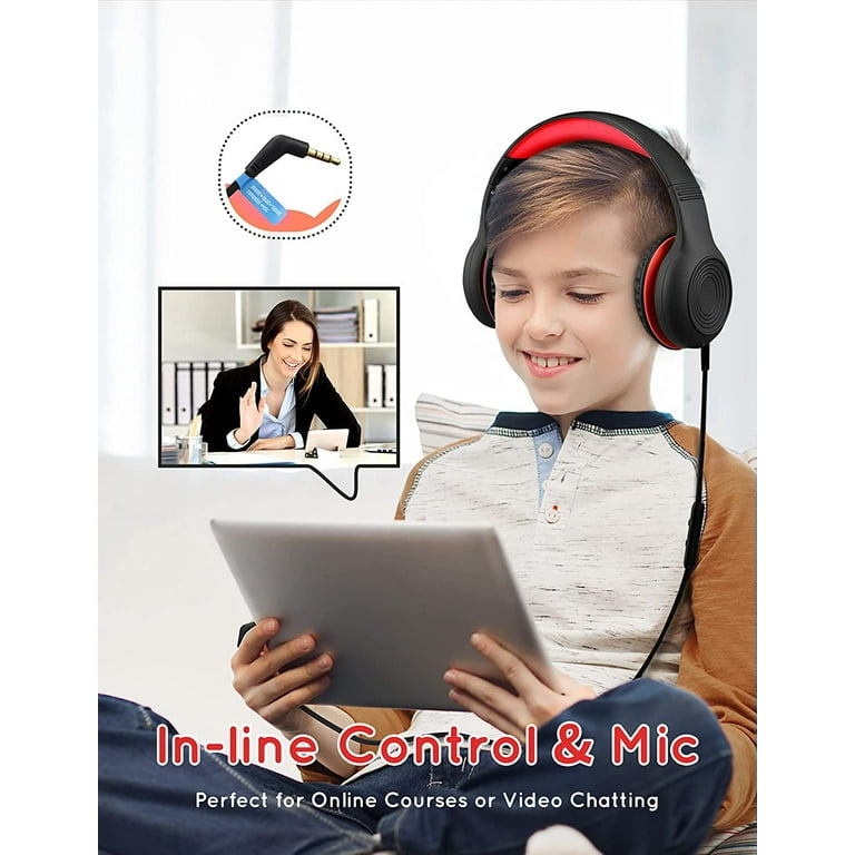 Où Trouver Casque Audio Pour Enfants, Mpow CH6S Écouteurs Pour Enfant  Filaire Avec Limite De Volume (85dB/94dB), Partage Audio Pour école- Noir  Le Moins Cher