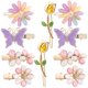 thumbnail image 1 of PAGOW 10 pinzas para el pelo lindas, margaritas, mariposas, flores, horquillas con purpurina y cristales de estrás, pasadores hechos a mano, joyería de metal, bodas, bailes, San Valentín, cumpleaños,, 1 of 5