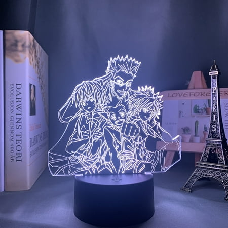 

GIAOGE 3D Illusion Night Light Anime Character Desk Lamp USB Powered 7 Colors LED Light with Touch Switch for Kids Gift Bedroom Decor