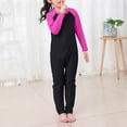 thumbnail image 2 of Girls Rash Guard Surfing Bathing Suit Color Block Zipper Front Long Sleeve One Piece Swimsuits for Kids 3-10 Y, 2 of 4