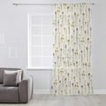 thumbnail image 3 of Elegant Floral Semi Sheer Curtains Drapes for Living Room,Bedroom,French Doors Window 54 Inches Long,Watercolor Yellow Purple Blue Spring Botanical Rod Pocket Chiffon Curtain Drapery Voile Panel, 3 of 6