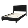 thumbnail image 5 of Giulia Velvet Upholstered Twin Platform Panel Bed - Black, 5 of 6