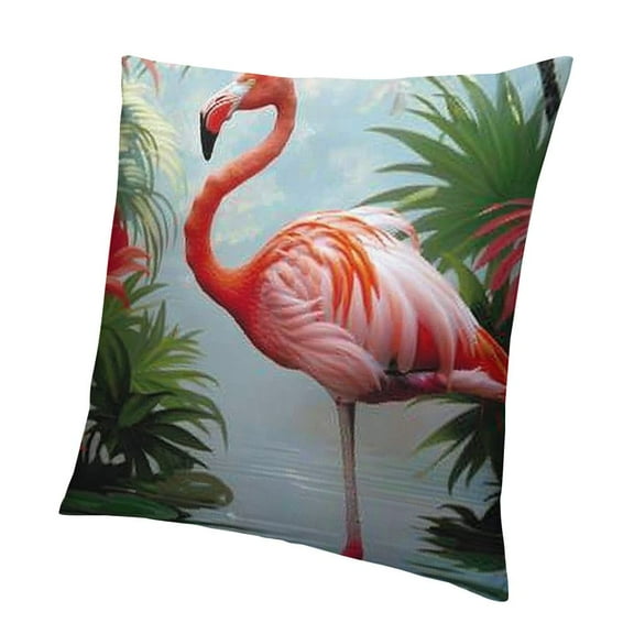 BCIIG White Flamingo Pillow Covers Modern Sofa Throw Pillow Cover Decorative Pillowcase Farmhouse Home Decor Couch Pillow Cases Soft Cozy Cushion Case for Sofa Living Room 12x12in