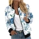 thumbnail image 2 of Puntoco Abrigo Casual De Manga Larga Con Estampado Floral Y Cremallera Con Bolsillo Y Cuello Alto Para Mujer Puntoco Puntoco-1, 2 of 4