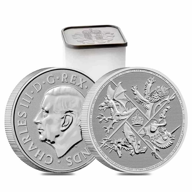 ② やってきた　OZ 2024 Great Britain 2 oz The Four Nations Silver Coin BU