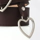 thumbnail image 2 of Cinturón de cintura para mujer Sunnimix de cuero PU ancho con hebilla de corazón café, 2 of 7