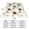 thumbnail image 3 of Fuzoiu Honey Bee Insect Print Ultra-Soft Micro Fleece Blanket,All Seasons Flannel Throw, Lightweight Blanket for Bed, Sofa, Couch, Movie Night, Camping, and Travel-80"x60", 3 of 7