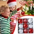 thumbnail image 6 of AYktou 9 Pcs Christmas Balls Set, 3.2 Inch Painted Snowflake Christmas Tree Decor Hanging Ball Combinations Ornaments for Winter Christmas Tree Ambiance Embellishes Wedding Birthday Scene Matching, 6 of 7