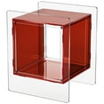 thumbnail image 2 of Acrylic Nightstand Colorful Bedside Table with Open Storage Shelf,Clear Side Table for Living Room (1, Red), 2 of 9