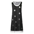 thumbnail image 4 of Summer Dresses for Women Crewneck Sleeveless Polka Dot Printed Short Dress Ladies Casual Beach Sun Dresses, 4 of 7