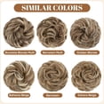 thumbnail image 5 of HTQWLP Large Messy Bun Hair Piece Wavy Curly Scrunchies Synthetic Chignon Ponytail Hair Extensions Thick Updo Hairpieces for Women - Beige Multi, 5 of 11