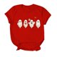 thumbnail image 1 of Gibobby Playera de Verano para Mujer Camisetas del día San Valentín para las mujeres con estampado corazón casual manga corta cuello redondo camisas blu(Rojo,M), 1 of 4