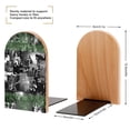 thumbnail image 2 of Tool Music Bookends Wood Book Divider Decor Shelves Non-Skid Book Stand 2 Pieces For Classroom Dormitory Bookshelf Office Home, 2 of 7