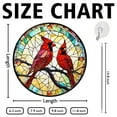 thumbnail image 2 of Cardinal Stained Glass Suncatcher, Cardinal Glass Suncatchers for Windows For Merry Christmas, 2 of 7