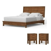 Home Square 3-Piece Set with Nova California King Platform Bed & 2 Nightstands