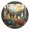 Gold, variant on Round Art Wall Clock Vintage Oil Painting Texture Decorative Clock Gold Pointer, Multi-Purpose Desktop & Hanging Creative Decor Clock for Home Living Room Cozy Chicken Window