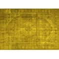 thumbnail image 1 of Ahgly Company Machine Washable Indoor Rectangle Persian Yellow Traditional Area Rugs, 7' x 9', 1 of 4