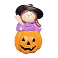 thumbnail image 2 of Sruoe Halloween Decorations, Witch Figurine Jack O Lantern Resin Statue, 3.94 Inch Tabletop Halloween Knick Knacks for Shelf Mantel Tiered Tray Home Party Display, Halloween Decorations Indoor, 2 of 8