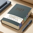 thumbnail image 2 of 2027 Weekly and Monthly Planner, Hardcover Leather Calendar for Office Planning,Navy, 2 of 4