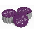thumbnail image 2 of Inkdotpot 100 Pack Made With Love Text Favor Paper Tags Craft Real Silver Foil Hang Tags, 2 of 6