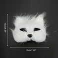 thumbnail image 2 of Unique Bargains 1 Pc Long-haired Foxes Party Mask White Plastic, 2 of 5
