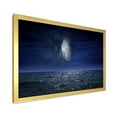 thumbnail image 2 of Designart 'Full Moon Night Over Dark Ocean' Nautical & Coastal Framed Art Print, 2 of 4
