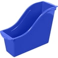 thumbnail image 4 of Storex Interlocking Small Book Bin, Plastic Desktop Storage for Letter Paper, Blue, 6-Pack, 4 of 10