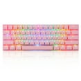 thumbnail image 1 of MOTOSPEED MOTOSPEED CK62 Compact 61-Key RGB Mechanical Keyboard with Bluetooth/Wired Dual Mode, Pink with OUTEMU Blue Switch, Portable Design, 50M Keystroke Durability, 1 of 6