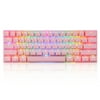 Motospeed CK62 61 Keys RGB Mechanical Keyboard USB Wired BT Dual Mode Gaming Keyboard Pink with OUTEMU Red Switches