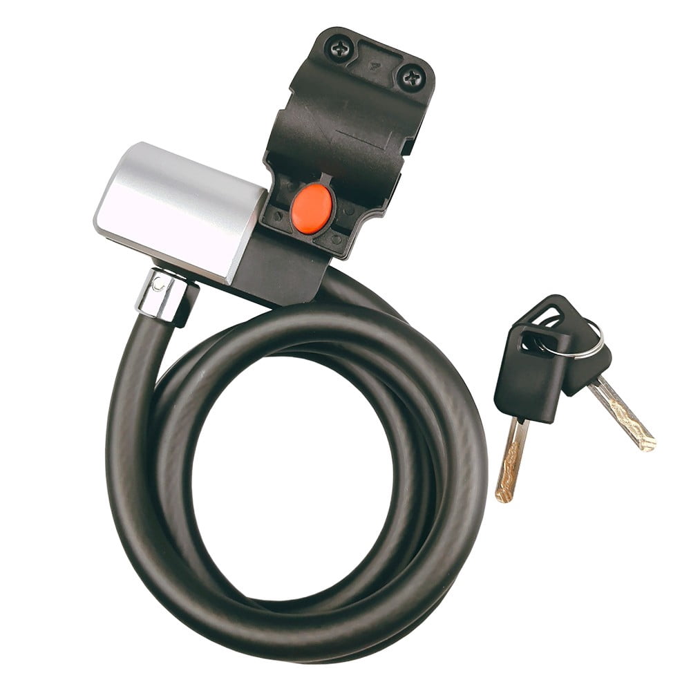 4 Foot Bicycle Lock Cable with Mounting Bracket and Keys