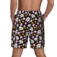 thumbnail image 4 of Goofa Daisies Flowers Printed Men's Swim Trunks Board Shorts Quick Dry Mens Swimming Trunks with Compression Liner,Breathable Fit Hawaii Beach Shorts-, 4 of 9