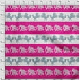 thumbnail image 3 of oneOone Organic Cotton Voile Fabric Stripe|Elephant & Horse Ikat Print Fabric By Yard 42 Inch Wide, 3 of 4