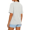 thumbnail image 4 of Lumtrix Womens 2026 Spring Summer Going Out Tops Casual Short Sleeve Crewneck Loose Fit Basic Oversized T Shirts Gray M, 4 of 4