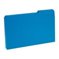 Staples Blue Legal Size TopTab File Folders, 3 Tab, 100/Pack