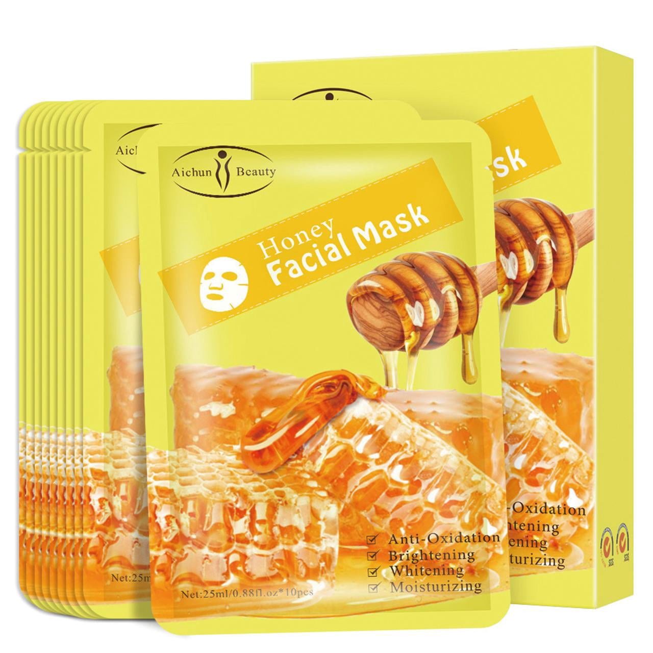 Honey Facial Mask for Dull and Fatigued Skin, 10 pack, AntiAging