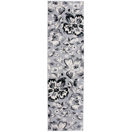 - Modern Floral Circles Gray 2' X 7' 2