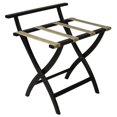 thumbnail image 1 of Wooden Mallet LR4-BKTAP Wall Saver Luggage Rack with Tapestry Straps - Black, 1 of 1