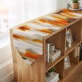 thumbnail image 4 of Orange Beige Gray Table Runner Linen Burlap Table Runner 60 Inches Long Bohemia Modern Simple Neutral Pattern Dresser Scarves for Kitchen Island Coffee Dining Room Party Holiday Decoration 13"x60", 4 of 8