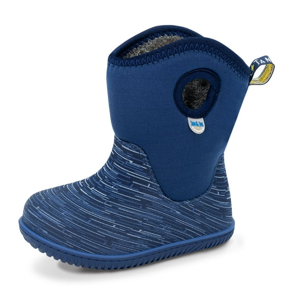 JAN & JUL Kids Waterproof Winter Boots Machine Washable (Navy Birch, Size 12 Little Kid)