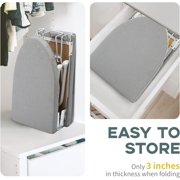 LUFF Tabletop Ironing Board,Portable Iron Board with Iron Rest, Foldable Small Ironing Board with Heat Resistant Cover and 100% Cotton Pad, 31.5x11.8x7, Grey