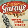 thumbnail image 2 of Pela Studio 26x26 White Modern Wood Framed Museum Art Print Titled - Mancave I - Full Service Garage, 2 of 4