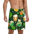thumbnail image 2 of Sikiie St Patrick's Day10 Mens Pajama Shorts, Lightweight Lounge Pant with Pockets Soft Sleep Pj Shorts for Men3X-Large, 2 of 6