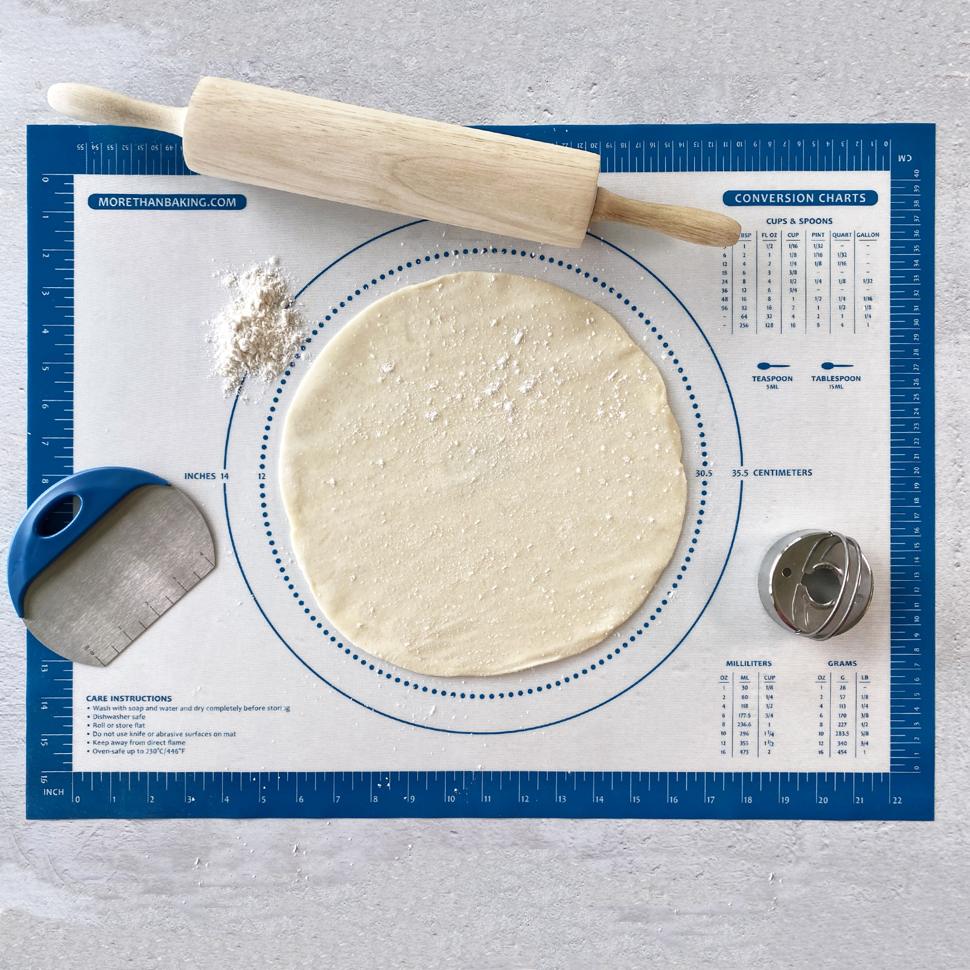R&M International 18x24 Silicone Rolling Mat One Size White