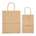 thumbnail image 2 of US 50 Pcs Brown Paper Shopping Kraft Retail Gift Merchandise Bags With Handles, 2 of 12