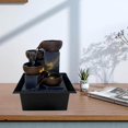 thumbnail image 2 of pitrice 1pc Tabletop Fountain Feng Shui top battery operated Ornaments Waterfall Small Size Decor Crafts, 2 of 9