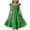 Green, variant on XINXIAOO Girls Summer Dresses Cute Double Layer Ruffled Sleeve Smocked Flowy Dress Fluffy Summer Dresses Casual Party Sundress for Kids, Size 3T-14Y