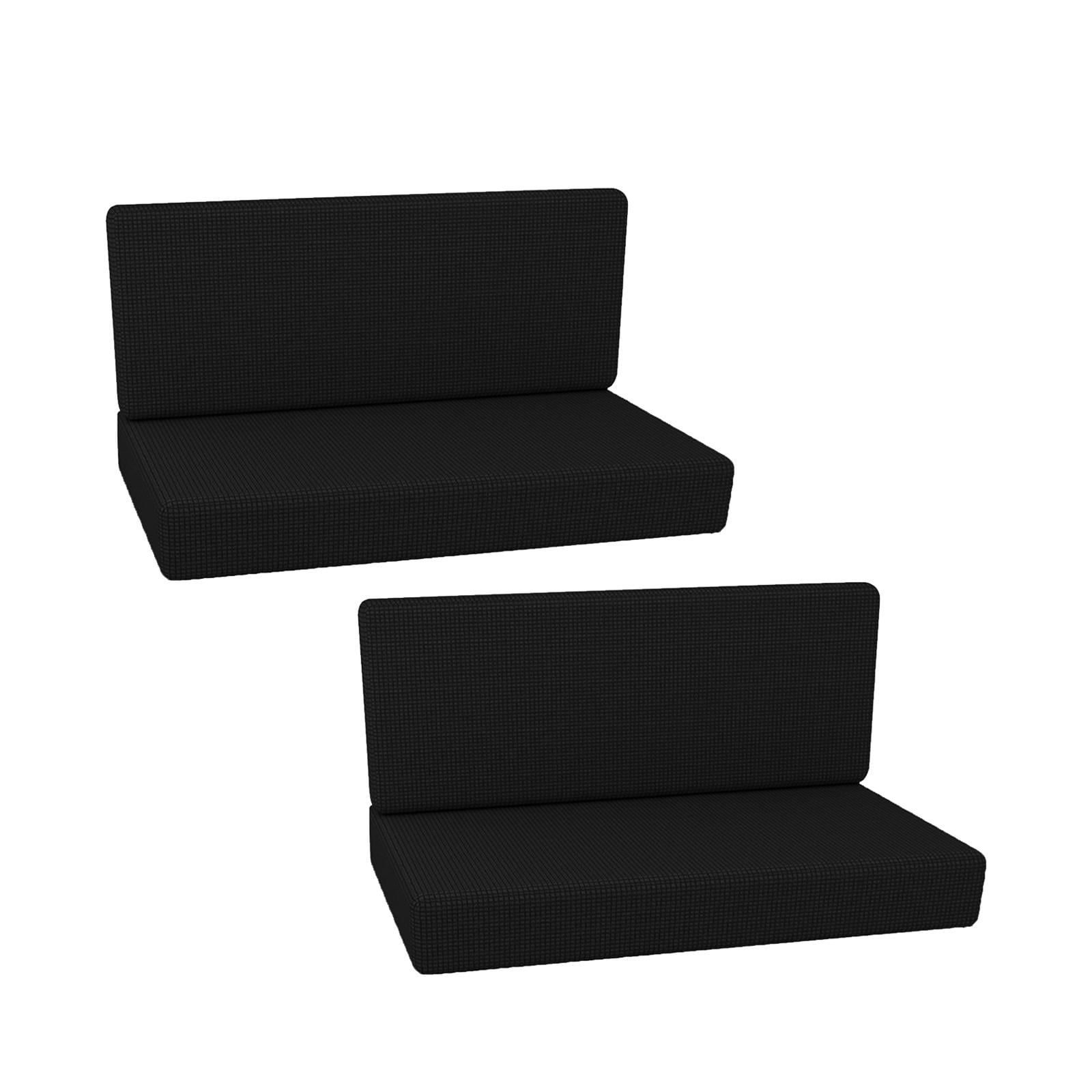 lacooooppia RV Dinette Cushion ers Rv Cushion Slipers 2 Easy to Install Outdoor RV Sofa ers Furniture Protector Black