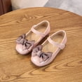 thumbnail image 2 of Zapatos planos de princesa para niñas de primavera y otoño, bonitos zapatos de una sola capa con lazo, zapatos de cuero con suela blanda para niñas pequeñas, 2 of 6