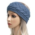 thumbnail image 2 of Knitted Headband Winter Ear Warmer Lined Hair Band Thermal Head Wrap for Women Girls Outdoor Sports Cold Weather Hair Accessories, 2 of 5